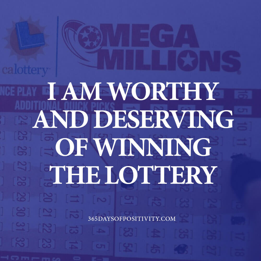 afirmace k výhře v loterii