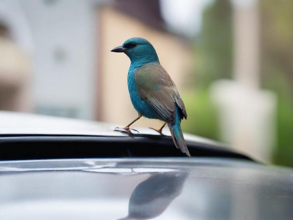 bird landing on a car spiritual meaning